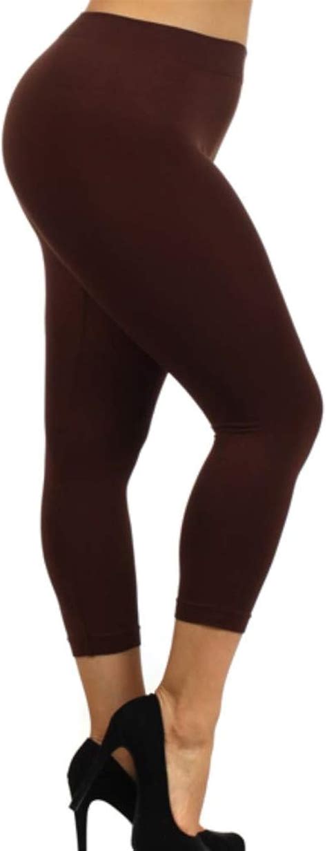 New Mix Seamless Spandex Capri Leggings Regular And Plus One Size