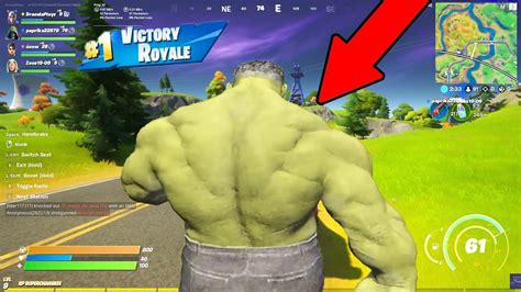 Playing As Hulk In Fortnite Battle Royale Youtube