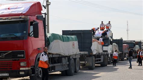 Aid Trucks Begin To Enter Gaza Strip Through Rafah Crossing