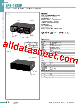 SRG 4858P Datasheet PDF AAEON Technology