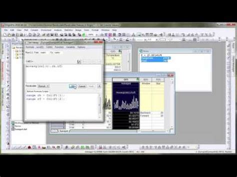 Introduction to Recalculation in Origin (VT-2568) Video Lecture ...