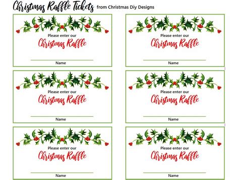 Printable Christmas Party Raffle Tickets - Etsy