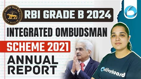 Rbi Integrated Ombudsman Scheme Annual Report Rbi Grade