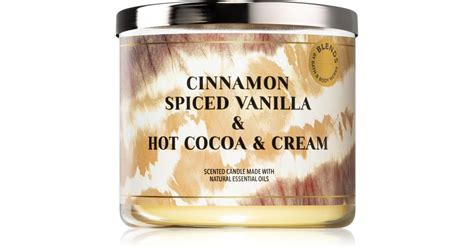 Bath Body Works Cinnamon Spiced Vanilla Hot Cocoa And Cream Scented Candle Notino Co Uk