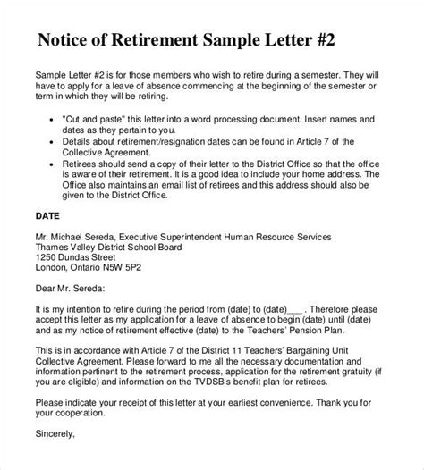 5 Simple Retirement Letter To Employer Pdf Doc Pages Docs Outlook Free And Premium Templates