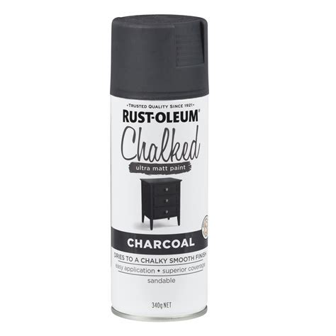 Rust Oleum 340g Chalked Ultra Matt Charcoal Spray Paint Bunnings