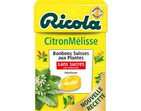 B 20 étuis RICOLA Citron Mélisse RICOLA PCP Petite Confiserie de