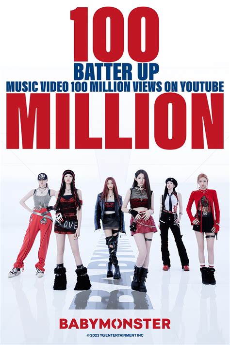 YG 베이비몬스터 BATTER UP K팝 그룹 데뷔곡 MV 최단 기간 1억뷰 돌파 텐아시아