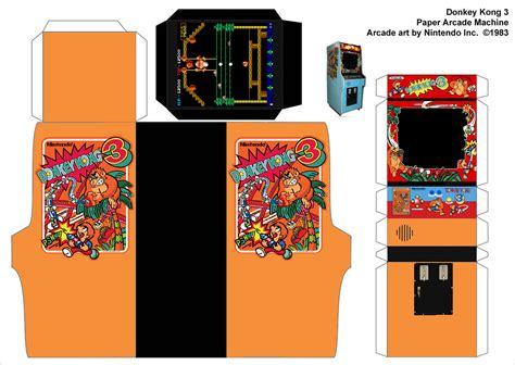 Arcade Machine Papercraft Template