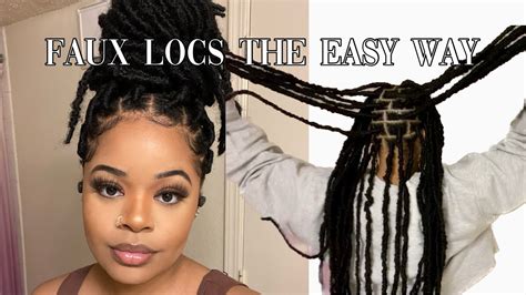 How To Easy Faux Locs Tutorial Crochet Method Minimal Wrapping 🩷 Youtube