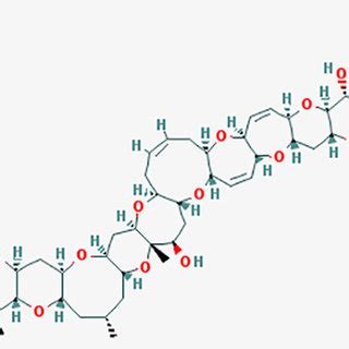 Structure of Pacific ciguatoxin-1 (P-CTX-1) [72]. | Download Scientific ...