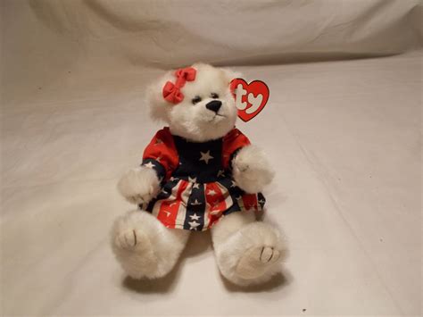 Ty Beanie Baby 1993 Franny The Patriotic Bear From Etsy Uk