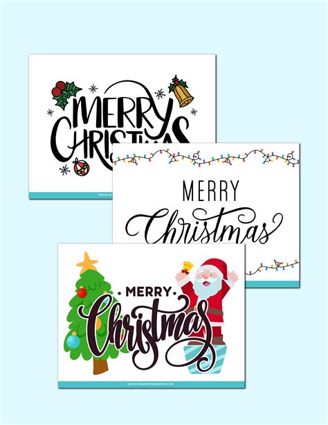 Free Printable Merry Christmas Signs