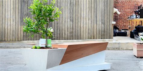 Modern Garden Bench And Planter Combo Landscaping Network