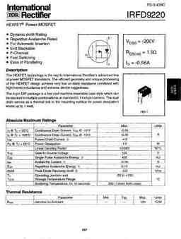 Irfd Pdf Datasheet All Transistors Datasheet Power Mosfet Igbt