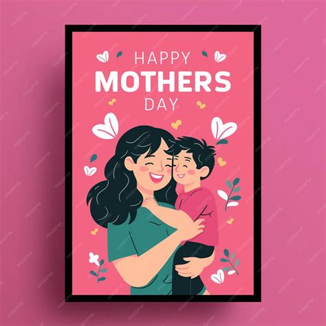 Premium Photo Happy Mothers Day Poster Design Template