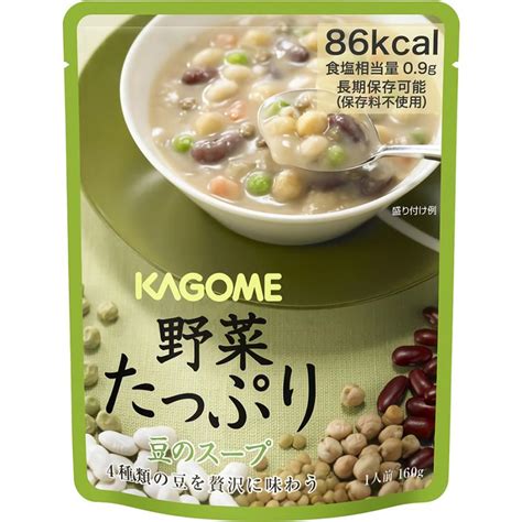 非常食 カゴメ 野菜たっぷり豆のスープ 160g X 30袋 Ka07 30宝梅オンラインショップ Yahoo店 通販