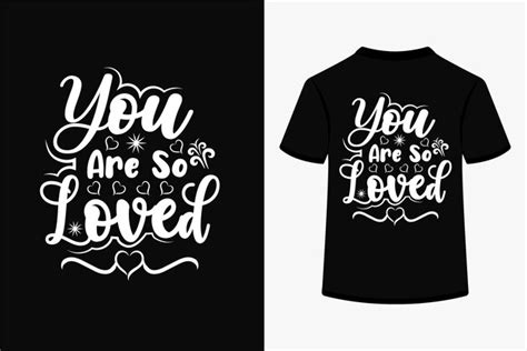 Eres tan amado diseño de camiseta de tipografía creativa Vector Premium