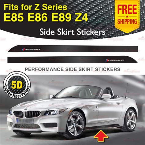 Performance Sport Side Skirt Stripes 5D CARBON PATTERN Vinyl Decals