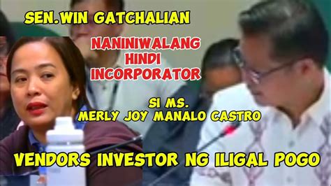 Sen Win Gatchalian Naniniwalang Hindi Incorporator Si Ms Merly Joy