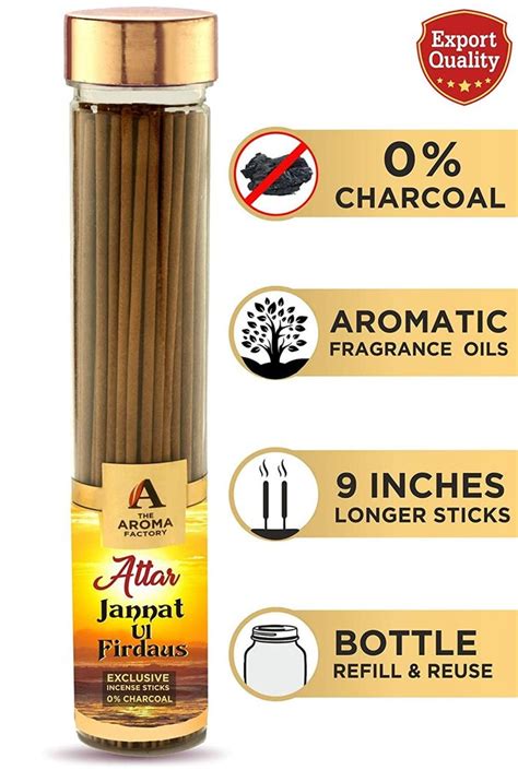 Yellow Attar Jannat Ul Firdaus Incense Sticks Agarbatti Packaging Type