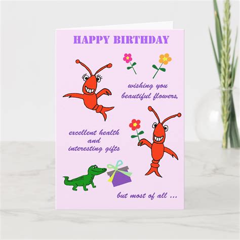 Cajun Crawfish Happy Birthday Card Zazzle