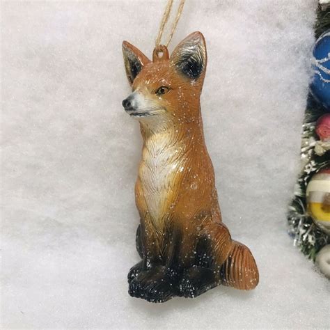 Red Fox Christmas Tree Ornament Woodland Animal | eBay