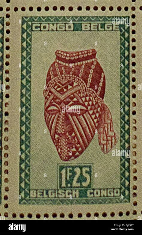 Postage Stamp Belgian Congo Franc Stock Photo Alamy