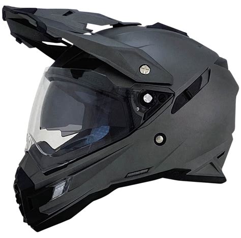 Afx Fx 41ds Solid Dual Sport Motorcycle Helmet Frost Gray Xl