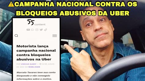 Campanha Nacional Contra Os Bloqueios Abusivos Da Uber Youtube