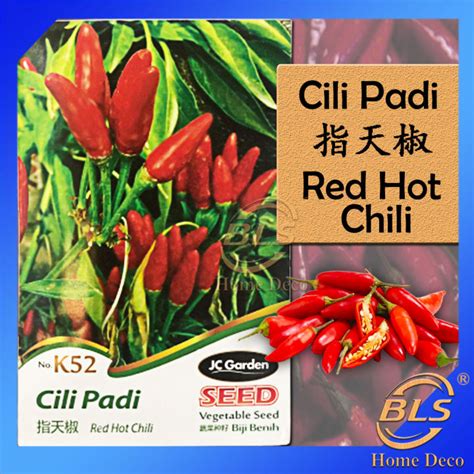 K Red Hot Chili Jc Garden Vegetable Seed Biji Benih Cili Padi Lazada