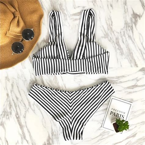 Cupshe Swim Cupshe Stripe Bikini Poshmark