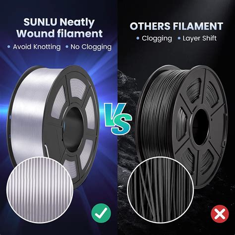 Buy D Printer Silk Filament Sunlu Shiny Silk Pla Filament Mm