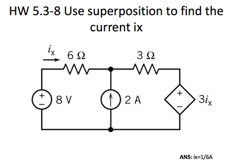 Solved Use Superposition To Find The Current Ix Chegg