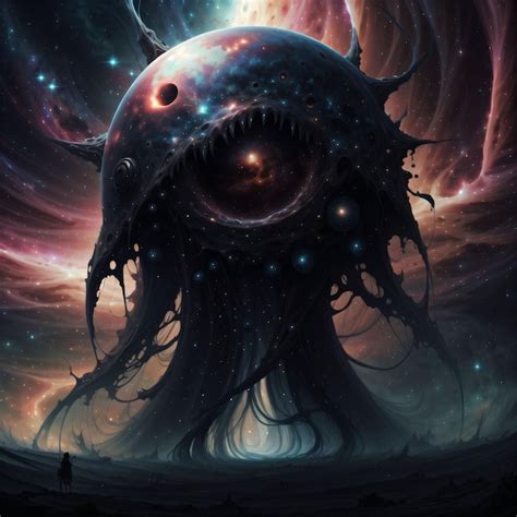 Premium Ai Image Cosmic Monster With Outer Space In The Background