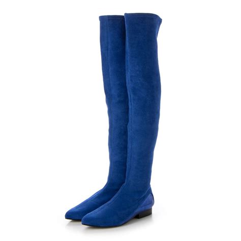 United Nude Flow Thigh Boot Lo Cobalt Blue Waja Bazar