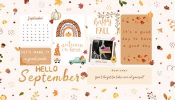 September Desktop Calendar by LittleSpeducator | TPT