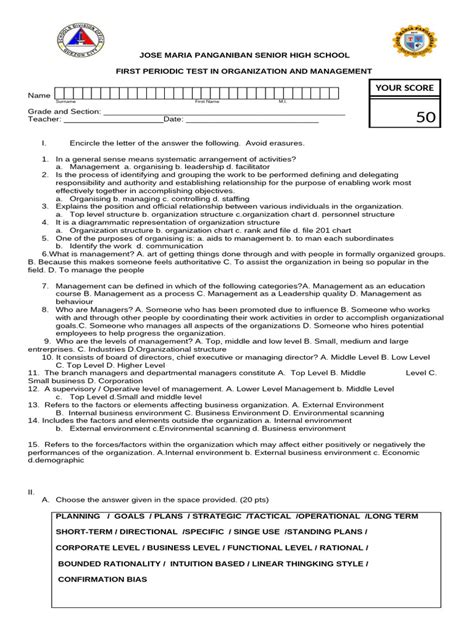 First Periodic Test Pdf