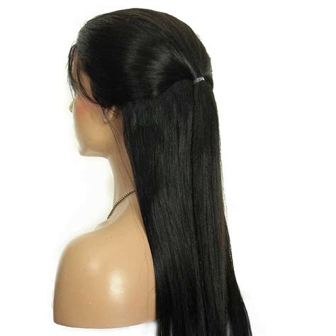 Natural Color Silk Straight Brazilian Virgin Human Hair Lace Front