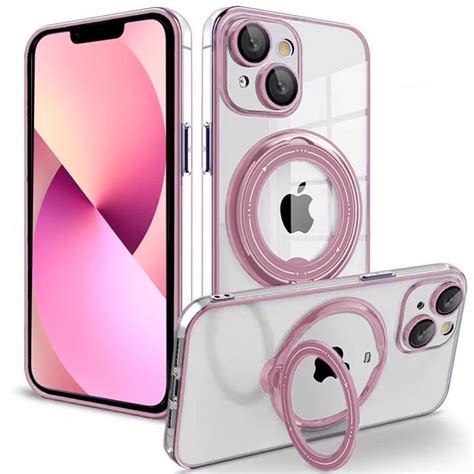 Capa Magnética Legal Com Anel Para Cargas Tipo Magsafe Rosa Para Iphone