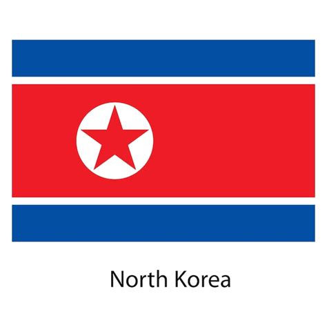 Premium Vector | Flag of the country north korea vector illustration