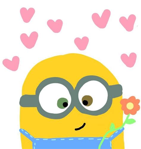 Minion Con Florecita Noteit En Minions Bonitos Minion Dibujo