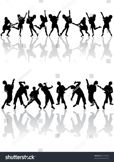 Happy People Silhouettes Vector Stock Vector (Royalty Free) 53137966 ...