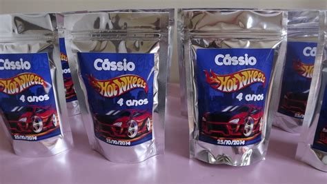Saquinho Metalizado Recheado Hot Wheels Elo7 Produtos Especiais