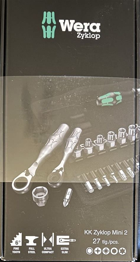 Wera Kraftform Kompakt Zyklop Mini 27 Piece Socket Wrench Set