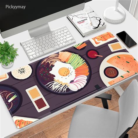 Large Mousepad Ramen Pc Table Mats Nonslip Desk Mat Art Illustration