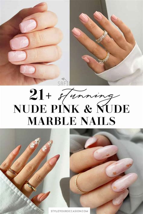 Stunning Nude Pink Nails Nude Marble Nails You Ll Love