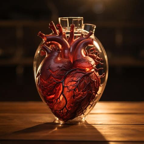 Premium Ai Image An Anatomical Human Heart Made Of Glass And Wood Is Real Ai Generated Art