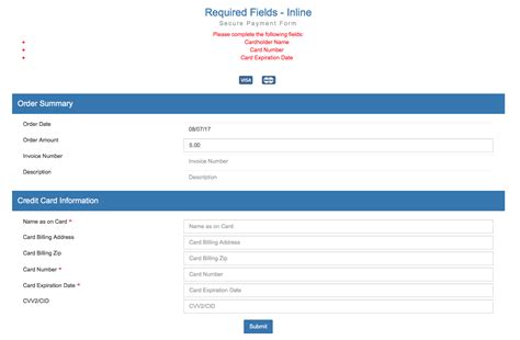 Required Fields USAePay Help