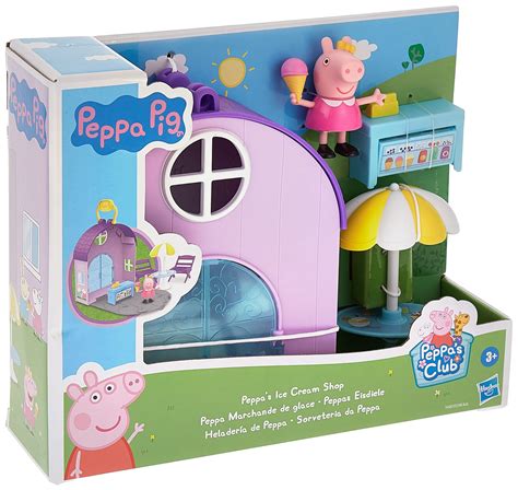 Buy Peppa Pig Peppa S Club Peppa S Ice Cream Shop Preschool Playset Toy